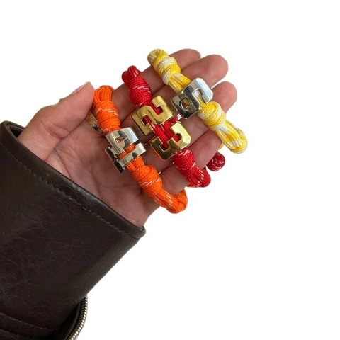 Pulsera de Número de la Suerte DIY Personalizada Deportes Baloncesto Béisbol Número de Camiseta Pulsera Cuerda Trenzada Colgantes Cobre Oro Plata