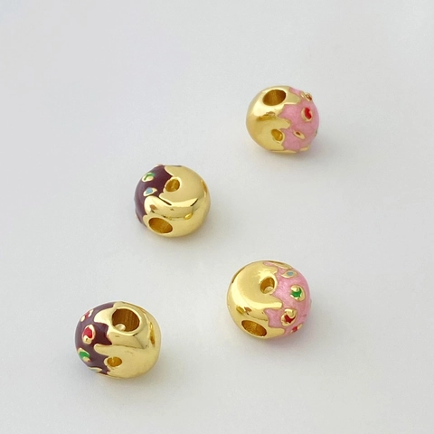 Gold Copper Enamel DIY Jewelry Charms Heart Cupcake Train Donut Pendants For Handmade Bracelet Necklace Jewelry Making Accessory