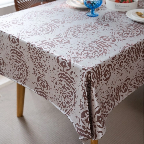 Europäische Klassische Jacquard Rechteckige Tischdecke Mit Quasten Polyester Paisley Muster Staubdichte Tischabdeckung Für Haus Küche Dekor