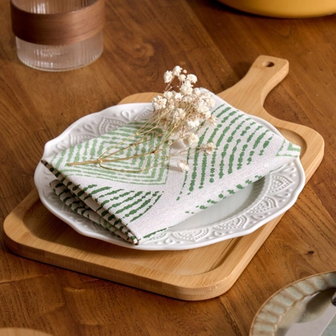 Nordischer Stil Baumwollmischung Bedruckte Serviette Rechteckige Geometrische Florale Stoff Tischmatte Für Heim Essen Hochzeit Deko