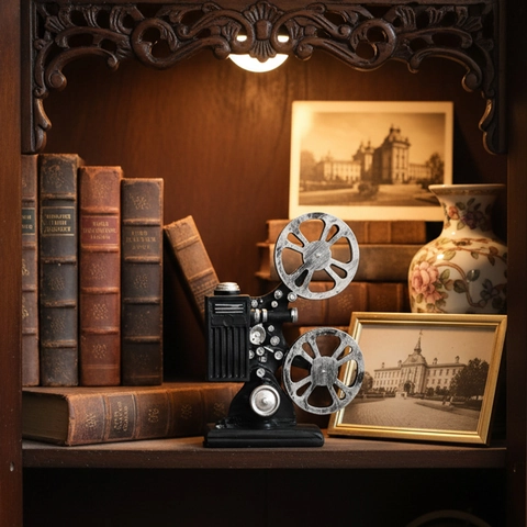 Vintage Filmprojektor Modell Retro Industriestil Harz Ornament Distressed Filmprojektor Figur Für Haus Büro Dekor