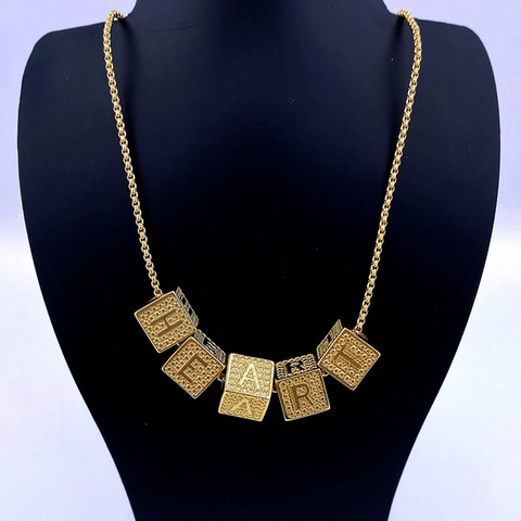 Hip Hop 18K Gold Plated Copper Cube Letter Pendant For Men Women DIY Necklace Bracelet Initial Alphabet Charm Jewelry