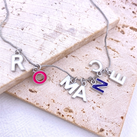 Handmade Colorful Enamel Alphabet Letter Pendants DIY Copper Metal Jewelry Accessories For Necklace Bracelet Charms Crafting