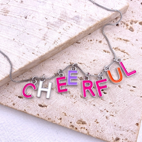Handmade Colorful Enamel Alphabet Letter Pendants DIY Copper Metal Jewelry Accessories For Necklace Bracelet Charms Crafting
