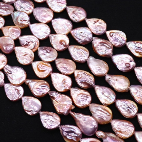 Natural Freshwater Pearl Beads Purple Teardrop Cultured Loose Freshwater Pearls For DIY Necklace Jewelry Making Accessories
