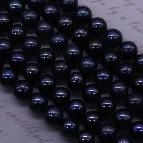 Natural Freshwater Pearl Beads Dyed Black Near Round Loose Beads For DIY Jewelry Making Bracelet Necklace Crafts