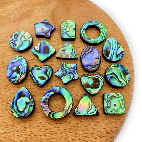 Natural Abalone Shell Beads For Jewelry Making DIY Necklace Bracelet Earring Multi Shapes Star Heart Waterdrop Shell Charms Pendants Findings