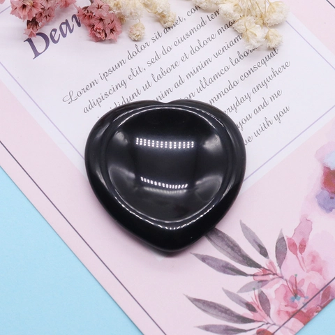 Piedra de Pulgar de Corazón de Piedra Natural Piedra de Preocupación para Fabricación de Joyas DIY Cristal Labradorita Ojo de Tigre Cuarzo Rosa Pulida Alivio del Estrés