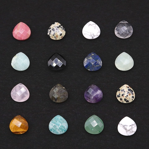 Natuursteen Gefacetteerde Hartvormige Kralen Rozenkwarts Tijgeroog Amethist Losse Edelsteen Kralen Voor DIY Sieraden Maken
