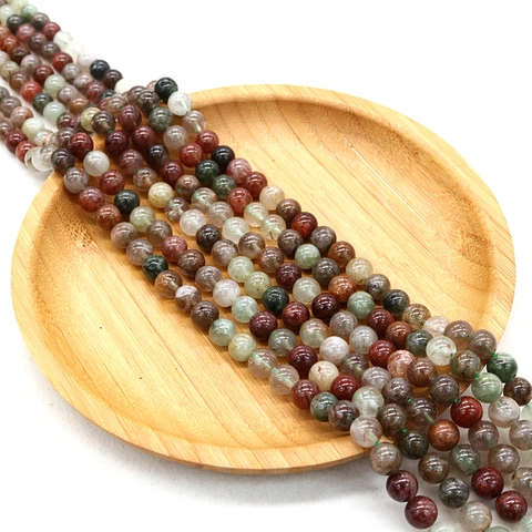 Natural Rutilated Quartz Loose Beads Polished Round Stone Beads For DIY Jewelry Making Necklaces Bracelets Accessory