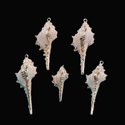 Natuurlijke Conch Murex Schelp Hanger Met Vergulde Rand Handgemaakte DIY Sieraden Maken Accessoire Voor Ketting Knutselen