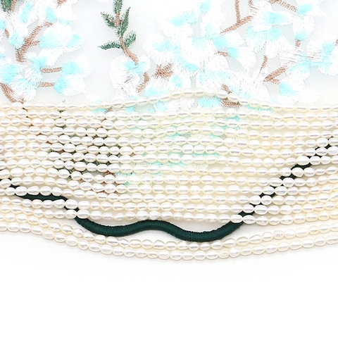Natürliche Süßwasserperle Reisperlen Oval Loose Beads Für DIY Halskette Ohrring Schmuckherstellung Zubehör Weiß