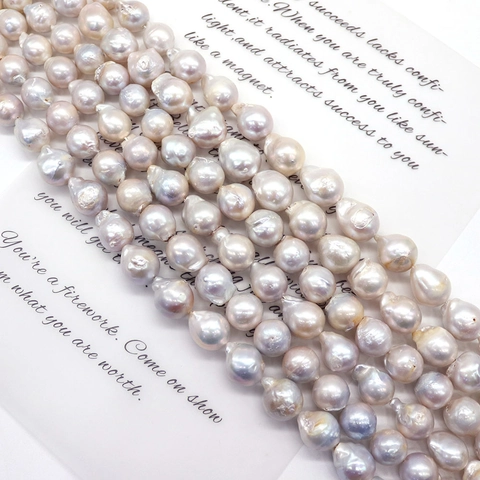 Natural Freshwater Baroque Pearl Beads Irregular Tail Shape Cultured Pearl Strands For DIY Jewelry Making Fashion Women Gift