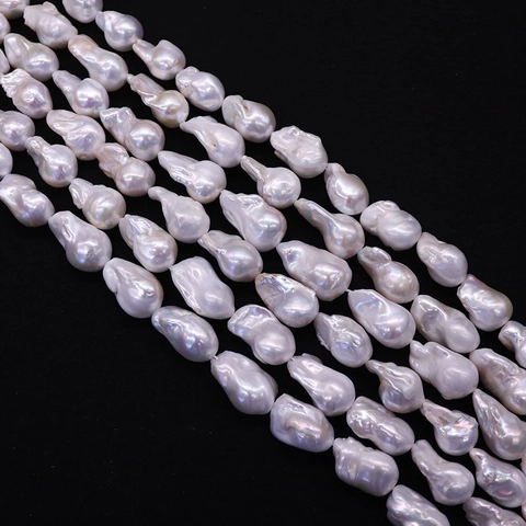 Perles d'Eau Douce Naturelles Baroques en Vrac Éclat Élevé Grande Forme Irrégulière Rangée pour la Fabrication de Bijoux DIY