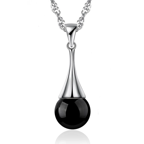 Fashion Minimalist Teardrop Water Drop Pendant Only Artificial Agate Stone Charm White Gold Plated Copper Jewelry Accessory For Women
