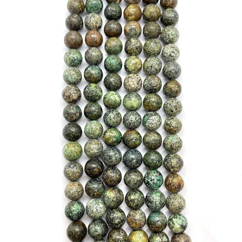 Natural African Turquoise Stone Beads Round Loose Spacer Beads For DIY Jewelry Making Bracelet Necklace Accessories