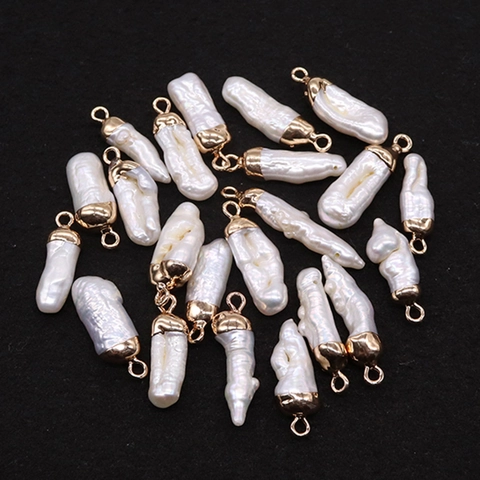 Natuurlijke Zoetwaterparel Barok Onregelmatige Hanger Met Vergulde Koperen Kap DIY Ketting Oorbel Sieraden Accessoires