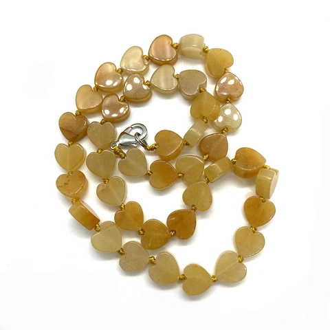 Natural Stone Beaded Necklace Heart Shape Pendant Picture Jasper Turquoise Malachite Crystal Necklace For Women Men Jewelry Gift
