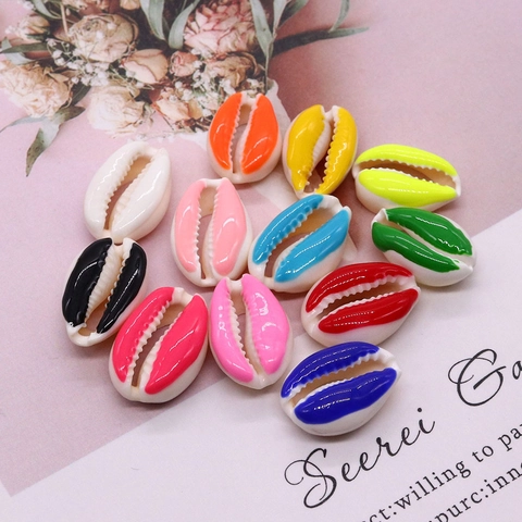 Natural Cowrie Shell Beads Enamel Drip Oil Colorful Conch Shell Beads For DIY Jewelry Making Necklace Bracelet Accessory