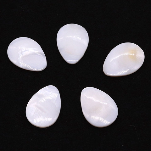 Natürliche Perlmutt Wassertropfen Muschelperlen Für DIY Schmuckherstellung Ring Patch Weiß Irisierende Charms