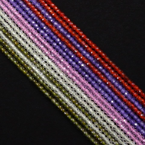 Facettierte Runde Zirkon-Perlen Für Heimwerker-Schmuck Naturstein-Lose Abstandsperlen Für Armband-Halsketten-Zubehör