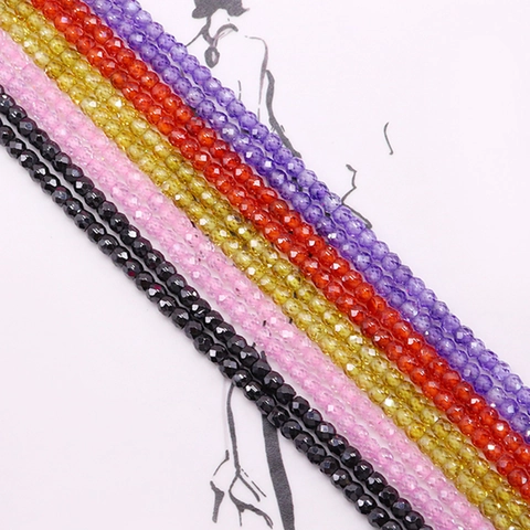 Facettierte Runde Zirkon-Perlen Für Heimwerker-Schmuck Naturstein-Lose Abstandsperlen Für Armband-Halsketten-Zubehör