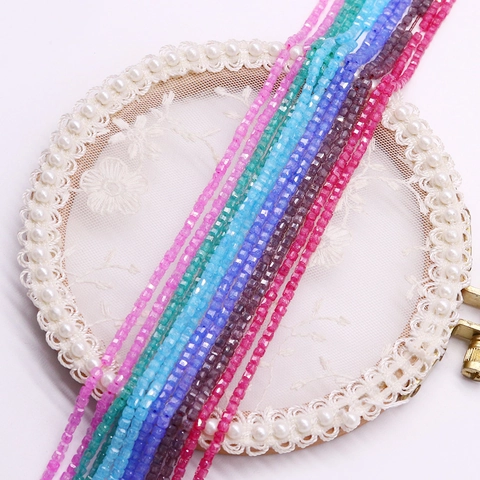 Faceted Zirconia Cube Beads Multi Color Square Stone Strands For DIY Jewelry Making Necklaces Bracelets Accessories Gift