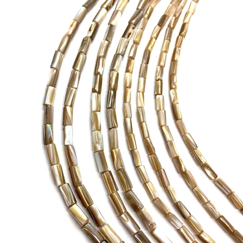 Natural Deep Sea Penguin Shell Tube Beads For DIY Necklace Bracelet Jewelry Making Elegant Cylinder Mother Of Artificial Pearl Loose Beads