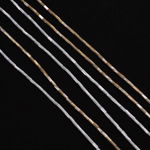 Natural Sea Shell Round Tube Loose Beads Baroque Mother Of Artificial Pearl Cylinder Spacer Beads For DIY Jewelry Making Accessories