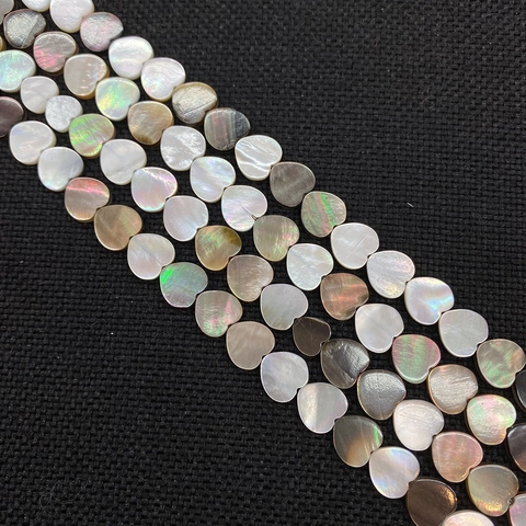 Natural Seawater Black Shell Heart Shaped Loose Beads Polished Mother Of Artificial Pearl Beads DIY Necklace Jewelry Making Accessories