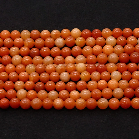 Polierte Naturstein Orangerot Rundperlen Kugelförmige Lose Perlen Für DIY Schmuckherstellung Halsketten Armbänder Zubehör