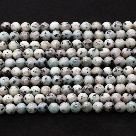 Natural Stone Dalmatian Jasper Style Round Beads Polished Loose Spacer Beads For DIY Jewelry Making Bracelets 4mm-12mm