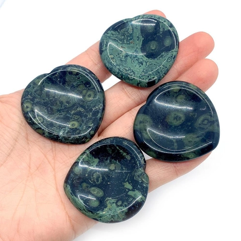 Natural Stone Kambaba Jasper Heart Shape Thumb Stone Worry Stone Polished Massage Stone For Stress Relief Healing Decor