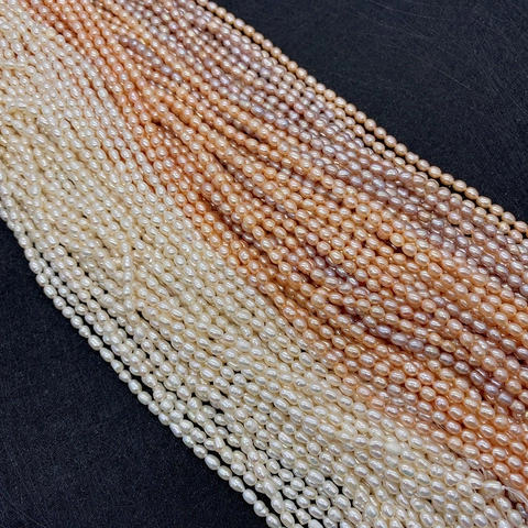 Natural Freshwater Pearl Beads Rice Shape Loose Pearls For DIY Jewelry Making Necklace Bracelet Wedding Party Women Jewelry