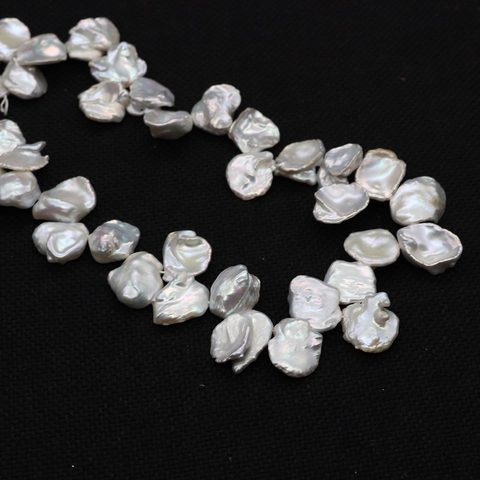 Natural Freshwater Petal Baroque Pearl Beads Irregular Iridescent White Loose Pearls For DIY Jewelry Making Necklaces Bracelets