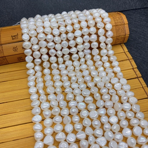 Natural Freshwater Pearl Beads Irregular Baroque Grade A AA For DIY Jewelry Making Accessories White Pearl Strand Women Gift