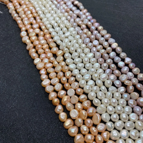 Natural Freshwater Pearl Beads Irregular Baroque Loose Strands For DIY Jewelry Making Necklaces Bracelets White Pink Purple