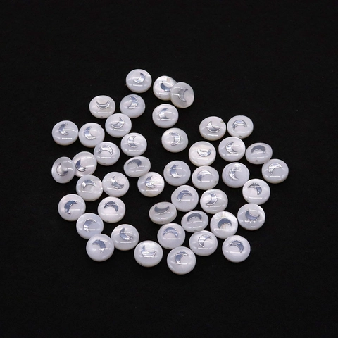 Natural White Shell Round Beads 6mm With Silver Lightning Moon Tree Of Life Patterns For DIY Necklace Bracelet Jewelry Making
