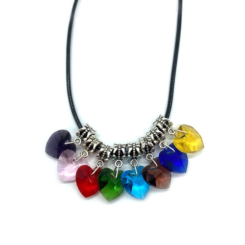 Collier Pendentif Cœur en Cristal de Verre Facetté Avec Fermoir en Alliage Sculpté Bijoux Minimalistes Colorés Pour Femmes