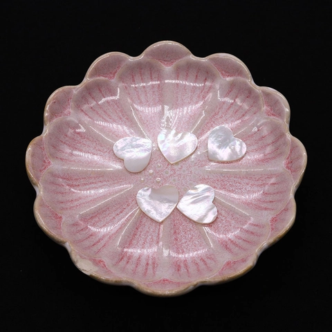 Heart Mother Of Artificial Pearl Cabochon DIY Shell Beads Jewelry Making Accessories White Iridescent Shell Piece For Ring Earrings