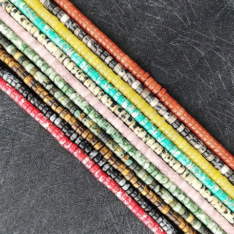 Pietra Naturale Opale Perle Sciolte Cilindriche Tonde Piatte Heishi Per Gioielli Fai Da Te Creazione Filamenti Di Pietre Preziose Lucidate