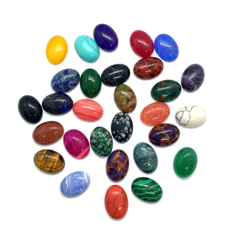 Naturstein Malachit Achat Oval Cabochon Lose Perlen Poliert Edelstein Für DIY Schmuckherstellung Halsketten Ringe Zubehör