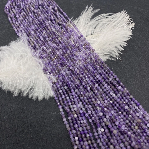 Natürliche Amethyst Facettierte Runde Steinperlen Für DIY Schmuckherstellung Lila Edelstein Lose Perlen Für Armband Zubehör