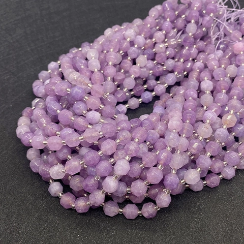 Natural Stone Lavender Amethyst Faceted Beads For DIY Jewelry Making Handmade Bracelet Necklace Accessories Purple Beads Strand