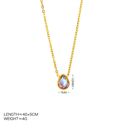Edelstahl Irisierendes Wassertropfen Schmuck Für Damen Gold Silber Doppelschicht Halskette Armband Ohrstecker