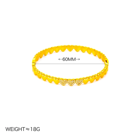 Mode Edelstahl Herz Armreif Für Damen Gold Silber Vergoldet Zirkon Emaille Herz Anhänger Armband Trendy Schmuck Geschenk