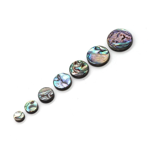 Natural Abalone Shell Round Flat Beads Polished Rainbow Shell Loose Beads For DIY Jewelry Making Crafts Accessories