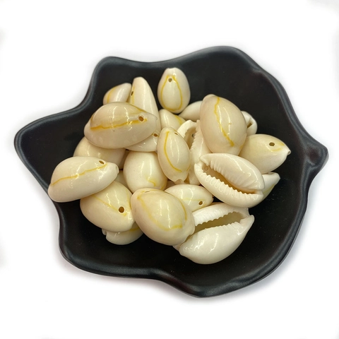 Natural Polished Cowrie Shell Beads Single Hole Conch Shells For DIY Jewelry Making Earrings Necklace Bracelet Accessories