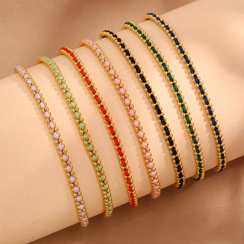 Bracelet en Corde Rouge Tressée en Acier Inoxydable Fait à la Main pour Femme Nouveau Style Chinois Perle Dorée Bijoux de Mode Cadeau