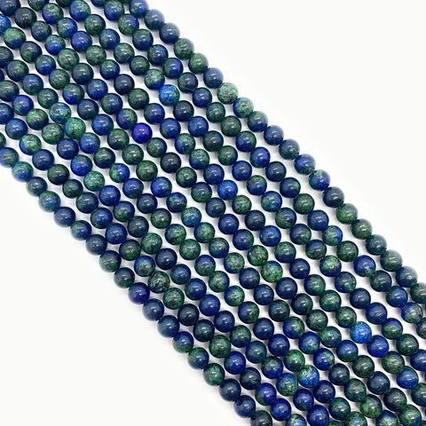 Natural Phoenix Lapis Lazuli Stone Loose Beads Round Ball Azurite Malachite Chrysocolla For DIY Bracelet Jewelry Making
